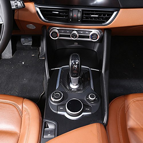 Carbon Fiber Style ABS plastica interni auto del cambio di pannello di rivestimento per Giulia Stelvio parte di ricambio