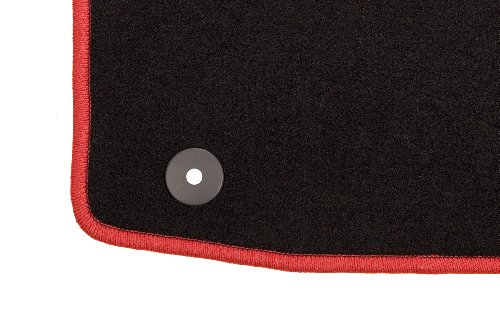 CarFashion 225914Â tappetini auto, con elementi di fissaggio (ovale), orlo: rosso