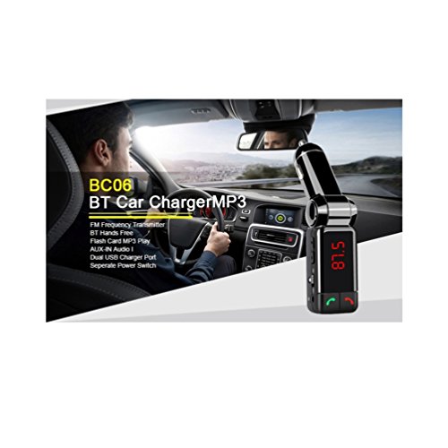 Cargool 3 in 1 caricatore auto doppio USB vivavoce Bluetooth FM trasmettitore wireless autoradio adattatore nero