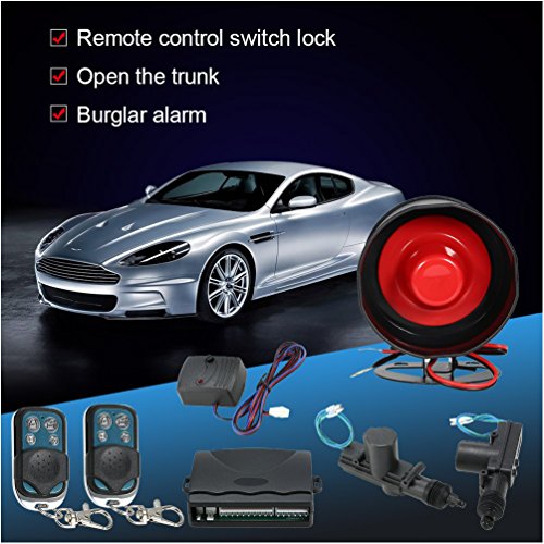Cargool auto allarme sistema di sicurezza del veicolo auto Tracking System con sensore di scossa e 2 porta telecomando centrale bloccaggio kit, nero