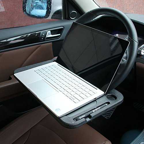 Cargool auto portatile di scrivania multifunzionale cibo vassoio pratico auto volante laptop tavolo, adatto per qualsiasi auto, colore: Nero