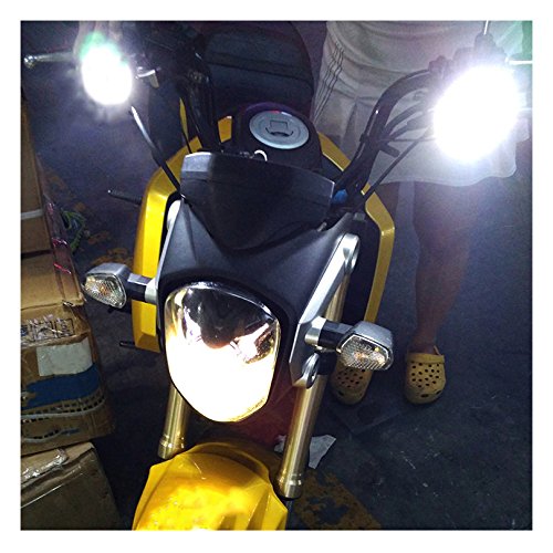 cargool LED Moto faro Super Bright Moto faro universale fendinebbia per motocicletta, Auto, SUV, Fuoristrada e veicoli da cantiere, 12 V-80 V, Nero