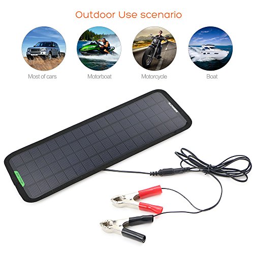 Caricabatterie portatile a energia solare per batterie di auto, motociclette, trattori e barche, 18V, 5W