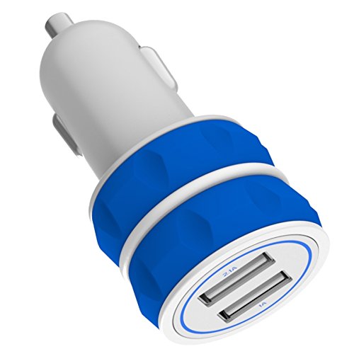 Caricabatterie USB da Auto (3.1A - 2 Porte) con Tecnologia AiPower per iPhone 6s, 6s Plus, SE; iPad, iPod, Samsung, HTC, Motorola, Altoparlante Bluetooth, Batteria Portatile ecc.