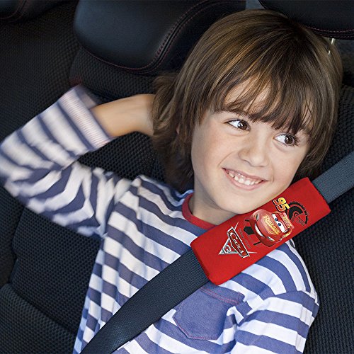 Cars CARS102 Mini Cuscinetti Proteggi Cintura, Rosso, Set di 2
