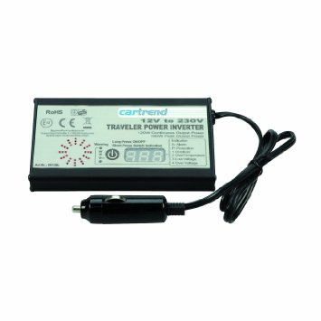 Cartrend 80230 - Trasformatore di tensione "SMART" 120 Watt, con USB e certificazione TÜV