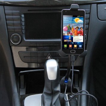 Cartrend 80282 - Supporto da auto per smartphone, con funzione di ricarica, posizionamento flessibile