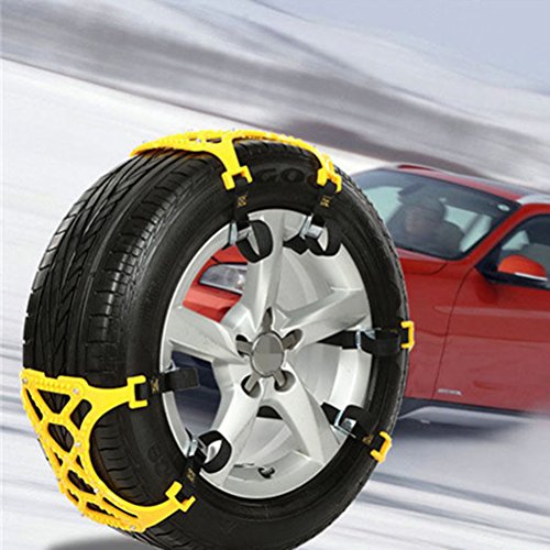 Catena da neve auto VORCOOL Catena antiscivolo per pneumatici di SUV Auto Camion universale e facile da installare con Pala da neve Guanti e borsa