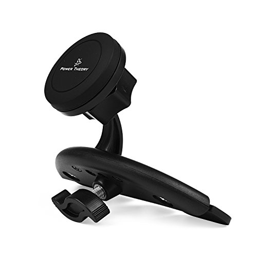 CD-Slot Magnetic Car Phone Holder - Universal In-Car Cell Phone Mount Best for iPhone 7 6S 6 SE Plus Samsung Galaxy S5 S6 S7 Edge Nexus Huawei Android Smartphones or GPS - Power Theory