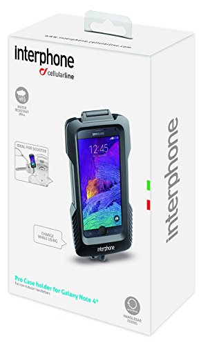 Cellularline Interphone Pro Case Motorcycle,Scooter Passive holder Black - Holders (Mobile phone/smartphone, Motorcycle, Scooter, Passive holder, Black, Plastic, Silicone, Clamp mount)