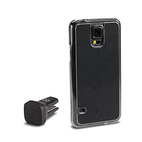 Celly Smart Drive Custodia e Supporto Auto Universale Magnetico per Samsung Galaxy S5, Nero
