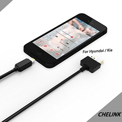 Chelink 3.5 mm AUX USB Music Interface Lighting Charge cable Fit KIA Hyundai per iPhone 7 7 Plus 5 5S 6 6S iPod & iPad