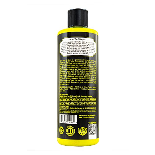 Chemical Guys cws_301_16 Shampoo per auto agli agrumi, super concentrato, lavaggio + lucidatura, 473 ml
