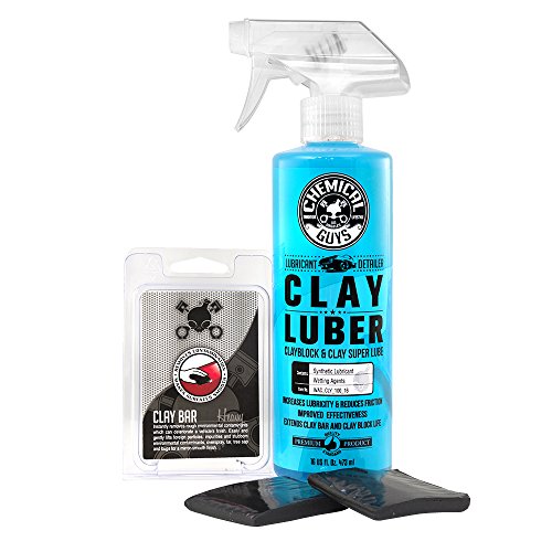 Chemical Guys di plastilina Set Nero Clay Bar Plus luber Lubrificante