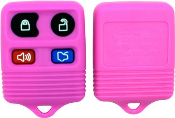 Chequers Motorstore Ford Transit Connect 4 ecc... 4 pulsante telecomando rosa portachiavi con bottone rosso