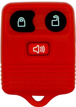 Chequers Motorstore Ford Transit Connect ecc... 3 Pulsante telecomando rosso portachiavi con bottone rosso