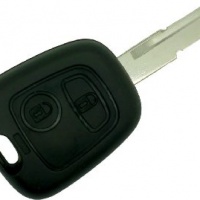 Chequers Motorstore Peugeot & Citroen 2 pulsante 206 C1 telecomando portachiavi custodia & lama