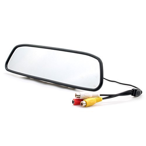 CIpotZIZ Kit telecamera e Monitor per auto, Monitor 10,92 cm (4,3") da auto universale per specchietto retrovisore, HD, 8 LED, impermeabile, infrarossi Night Vision Reverse Rearview Car Backup Camera