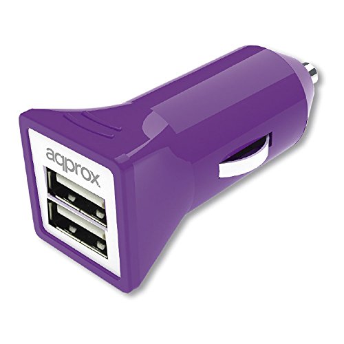 Circa 12 V Compact Dual USB presa DC caricabatteria da auto per smartphone, colore: Nero