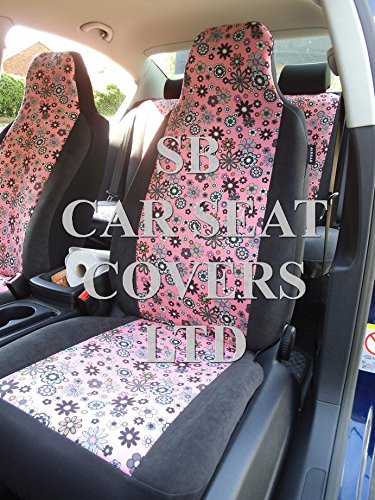 Citroen C1 set completo coprisedili per auto, colore: ciliegia rosa hippy fiore