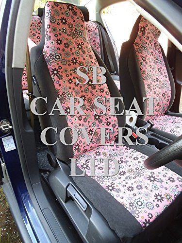 Citroen C1 set completo coprisedili per auto, colore: ciliegia rosa hippy fiore