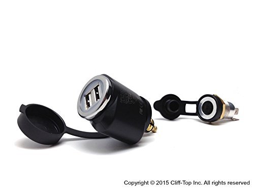 Cliff-Top® 2.1 Amp Adattatore USB con Presa Hella/DIN (Mini)