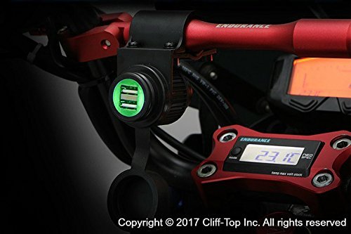 Cliff-Top® 4 Amp moto magnetico Switch USB Power Charger - evitare che la batteria di scarico