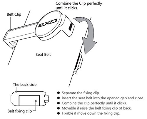 Clip/fascetta di blocco per cinture di sicurezza auto, linea Premium, 1 coppia, 2 pezzi