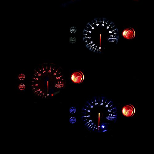 Cnspeed 80 mm auto motore passo-passo 0 – 11000 rpm contagiri gauge rosso/blu/bianco luce LED con cambio
