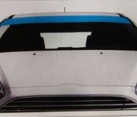 Colore blu in PVC vinilico visiera striscia Fit esterno adesivo 130 x 15 cm