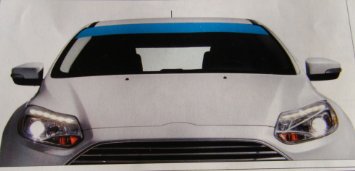 Colore blu in PVC vinilico visiera striscia Fit esterno adesivo 130 x 15 cm