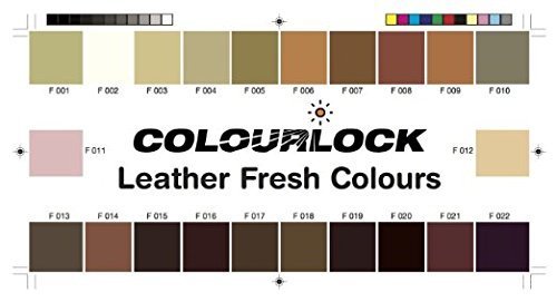 Colourlock - Flacone di vernice fresca da 150 ml per pelle, ideale per riparazione fai da te del colore della pelle a seguito di graffi, danni, piccole fenditure su sedili auto, divani, borse, sofà e indumenti, F002 - Ivory, 150 ml