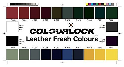 Colourlock - Flacone di vernice fresca da 150 ml per pelle, ideale per riparazione fai da te del colore della pelle a seguito di graffi, danni, piccole fenditure su sedili auto, divani, borse, sofà e indumenti, F002 - Ivory, 150 ml