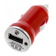 COLT® USB Caricabatterie per Auto per tutti i telefoni cellulari, mp3, mp4, mp5 e tutti gli iPhone - ROSSO