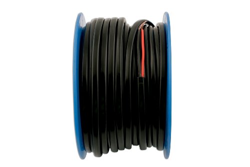 Connect 30051 - Cavo piatto a due conduttori per auto, 100 m x 0,3 mm, colore: Nero/Rosso