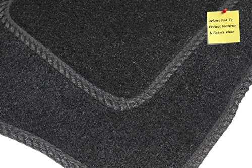 Connected Essentials 5003495, Tappetini Sonalizzati Realizzati su Misura, For PT Cruiser (2000-2006), Deluxe, Nero (Black with Black Trim), 500g Carpet Thickness