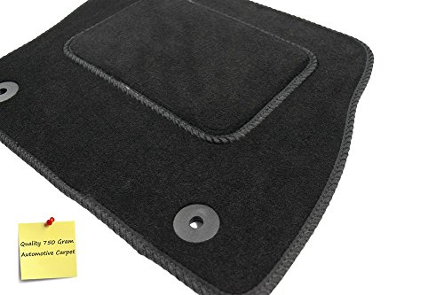 Connected Essentials su misura Tappetini in velluto TAPPETINI auto su misura per Seat Leon (2005 – 2008), colore: nero, set di 4