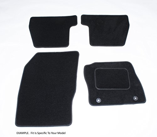 Connected Essentials Tailored Custom Fit Tappeti per Auto  Superb (2002Â -Â 2008), colore: nero, con clip ovali