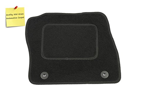 Connected Essentials Tailored Custom Fit Tappeti per Auto  Superb (2002Â -Â 2008), colore: nero, con clip ovali
