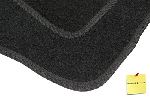 Connected Essentials Tappetini auto in Custom Fit Resistente con 650Â grammi di moquette su misura per  Sharan (2010), colore: nero, con clip ovali, Set di 4