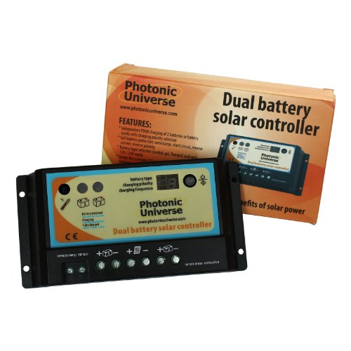 Controller/regolatore di carica solare 20 A doppia batteria per camper, caravan, barca o qualsiasi sistema con due batterie 12 V/24 V o batteria banche
