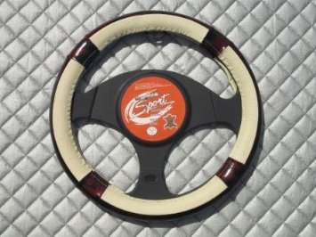 Copertura per volante per Nissan Micra SWP14M in similpelle avorio misura media 36cm