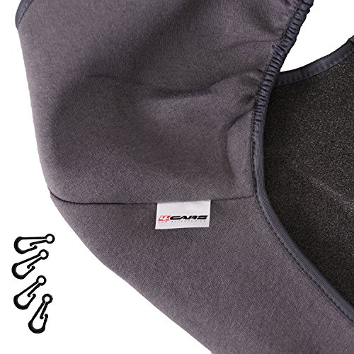 Coprisedile, Copertura del sedile della maglietta, universale set da 2 pezzi per sedili anteriori, Airbag laterale compatibile, grigio scuro