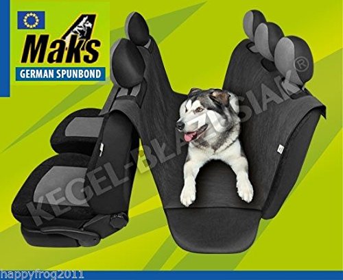 Coprisedile posteriore Maks, impermeabile, tappetino di protezione per cani e gatti, modello amaca, colore: nero