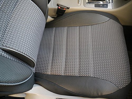 Coprisedili per auto nero-grigio protettori set completo per sedili anteriori e posteriori