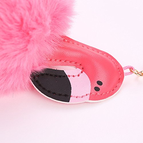 Cosanter Flamingo styling Keychain Girls bag pacchetto ciondolo auto chiave ciondolo, Rose, 25 cm