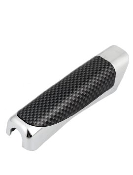 Cover autoadesiva in fibra di carbonio per freno a mano auto,color argento e nero