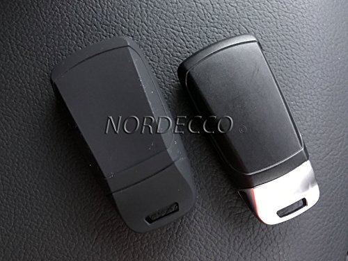 Cover protettiva in silicone di alta qualità, 3 tasti, per Audi con sistema keyless, colore nero