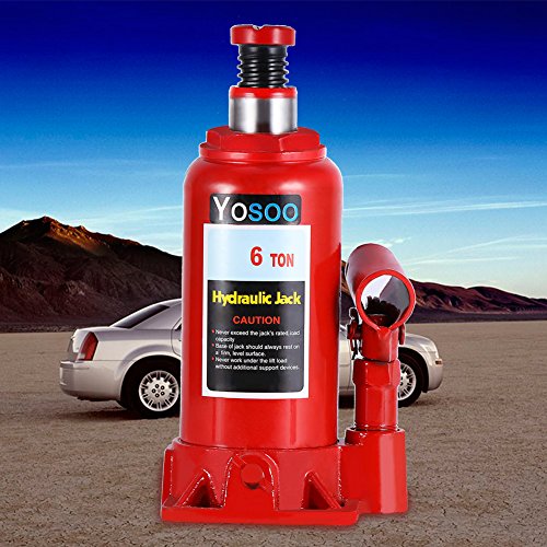 Cric Idraulico, Cric a bottiglia idraulico Auto Cilindro Idraulico Officina,6 Tonnellate