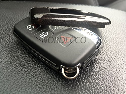 Custodia protettiva in 2 pezzi in plastica rigida (ABS) di alta qualità per chiavi Smart Key a 5 pulsanti, per Range Rover, Black